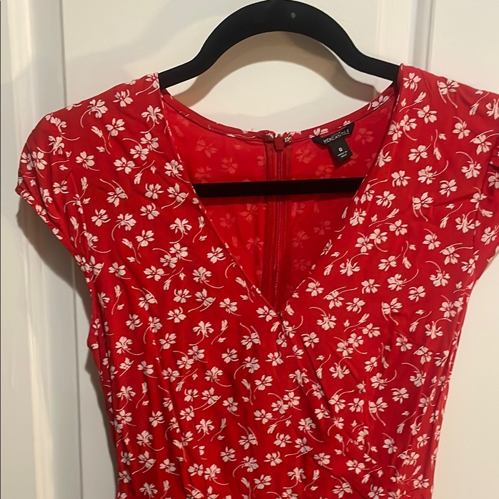 J. Crew Red Floral Mini Dress